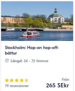 hop on båt stockholm