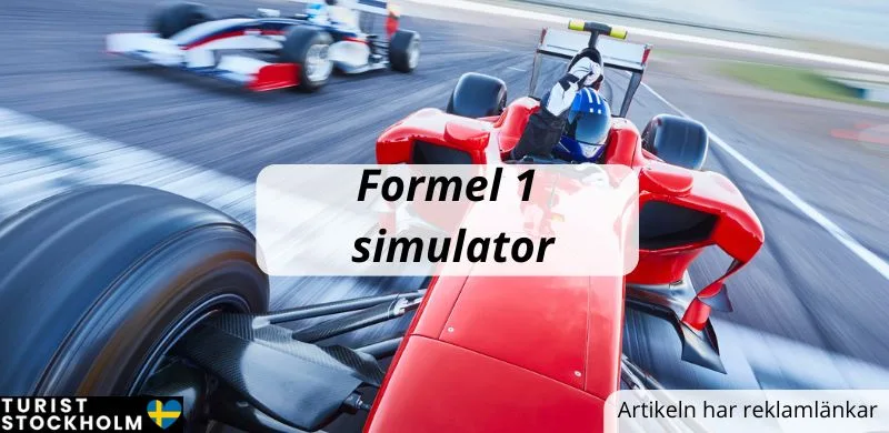 Formul 1 bana och texten Formula 1 simulator