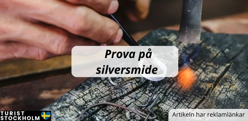 Silversmide och texten Prova på Silversmide