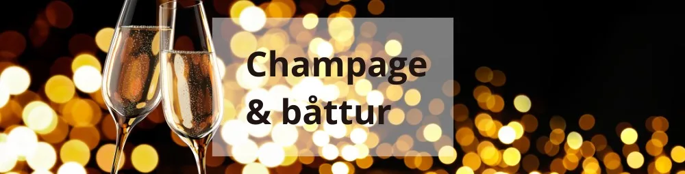 champagne på båttur